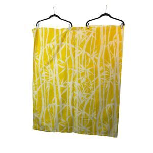 RARE Wamsutta Ultracale Yellow “Bamboo” Pattern Graphic Flat Sheet 82 x 98